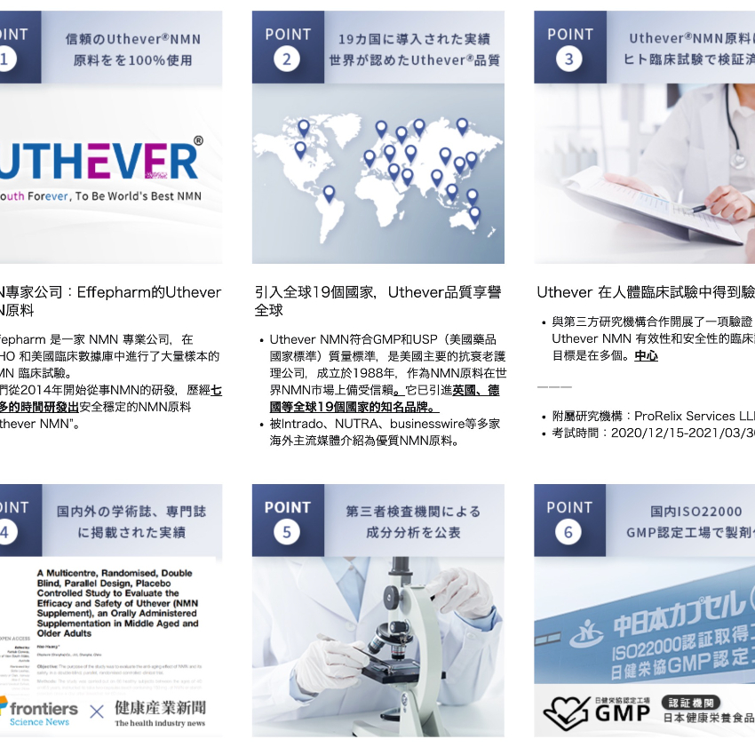 Vitanad+ NMN7500mg 高純度原料Uthever99.9%使用耐酸膠囊